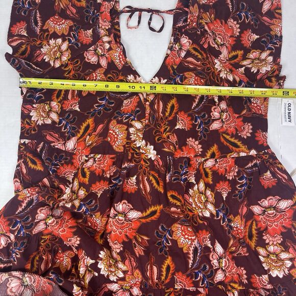 Old Navy Tiered Swing Dress XL Prairiecore Flutter Sleeve Cottagecore Boho Midi - Picture 11 of 15